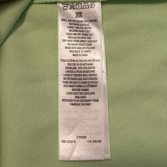 French Connection Women L Dress Mini Square Neck Adjustable Strap Lime Green - Picture 8 of 11